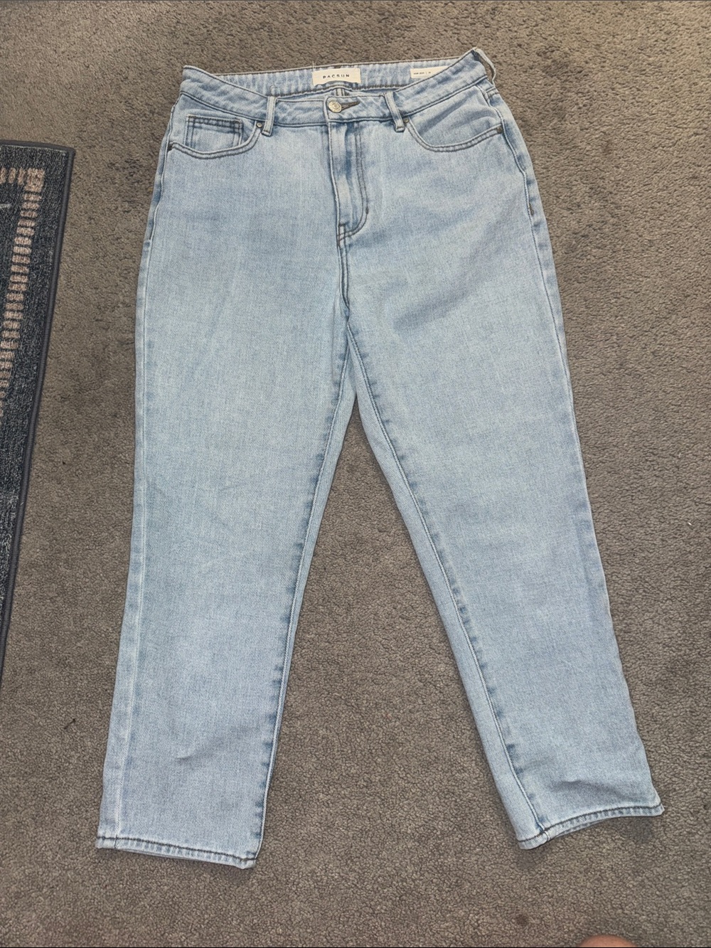 PacsunLight Blue High-Waist Mom Straight Jeans Size 28 👖